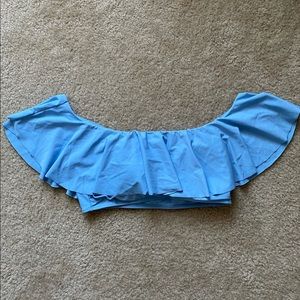 Off-the-shoulder Ruffle Swim Top